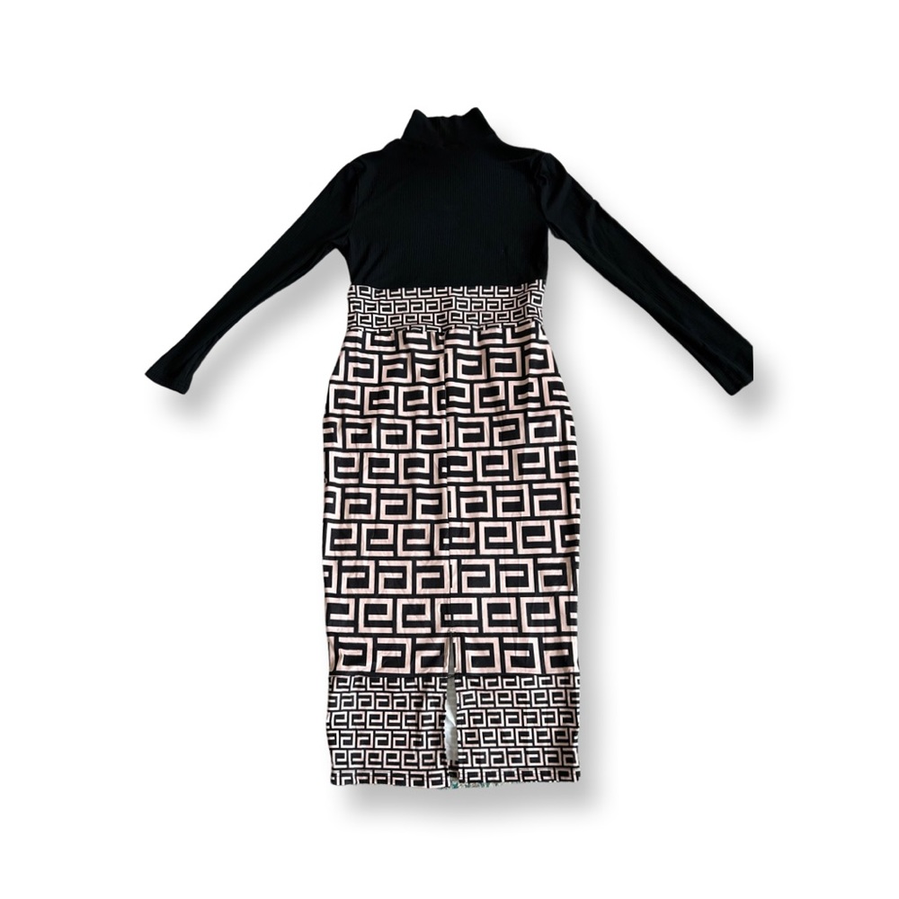 Geo Turtleneck Dress - Picture 3 of 3